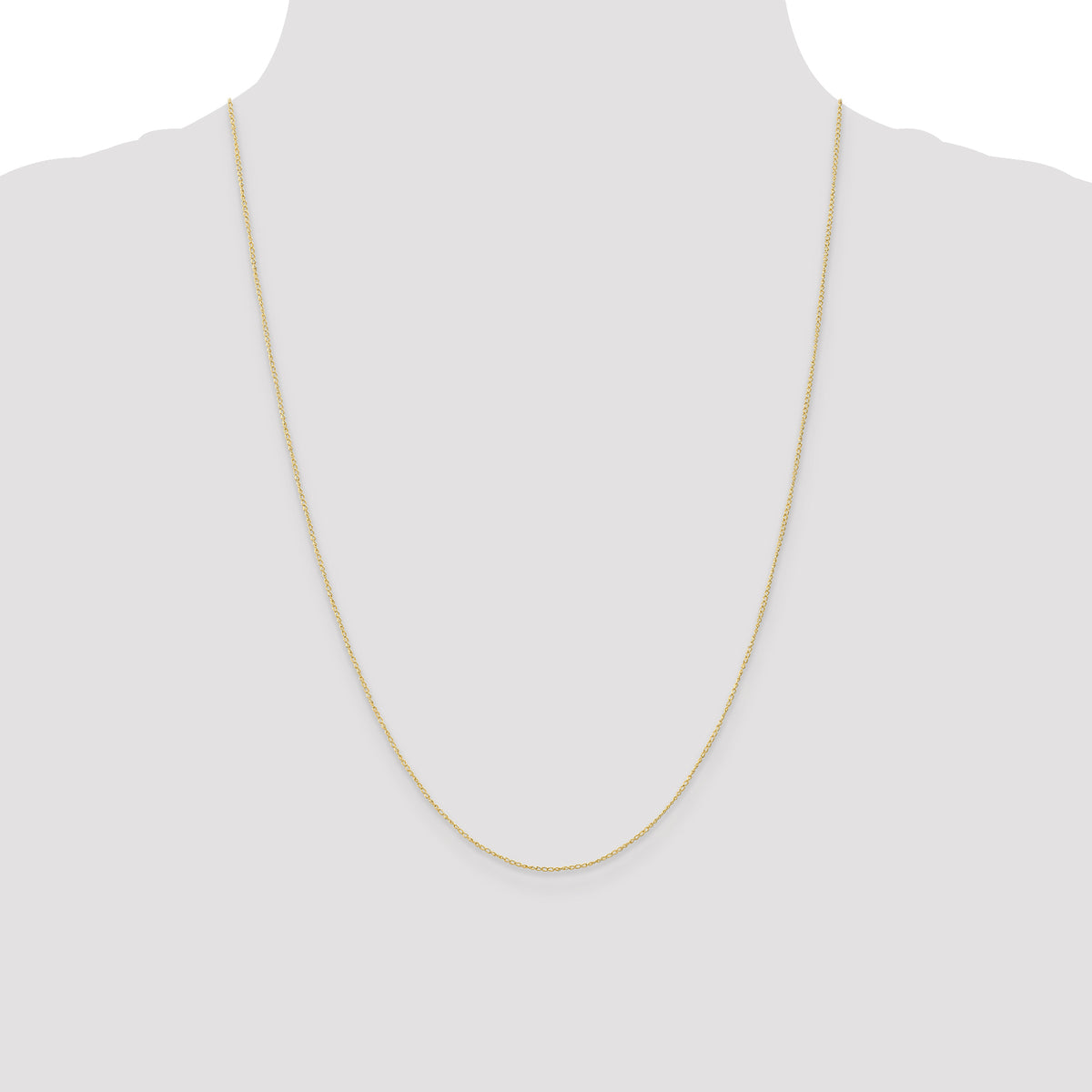 Gold (10K & 14K) Carded Curb Chain - 10k Yellow Gold / 24 in / 0.5 mm