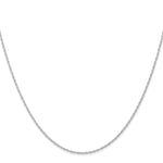 Gold (10K & 14K) Carded Cable Rope Chain - 10k White Gold / 16 in / 0.95 mm