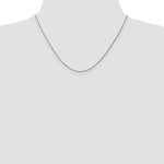 Gold (10K & 14K) Carded Cable Rope Chain - 10k White Gold / 18 in / 0.95 mm