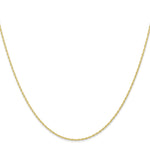 Gold (10K & 14K) Carded Cable Rope Chain - 10k Yellow Gold / 16 in / 0.95 mm