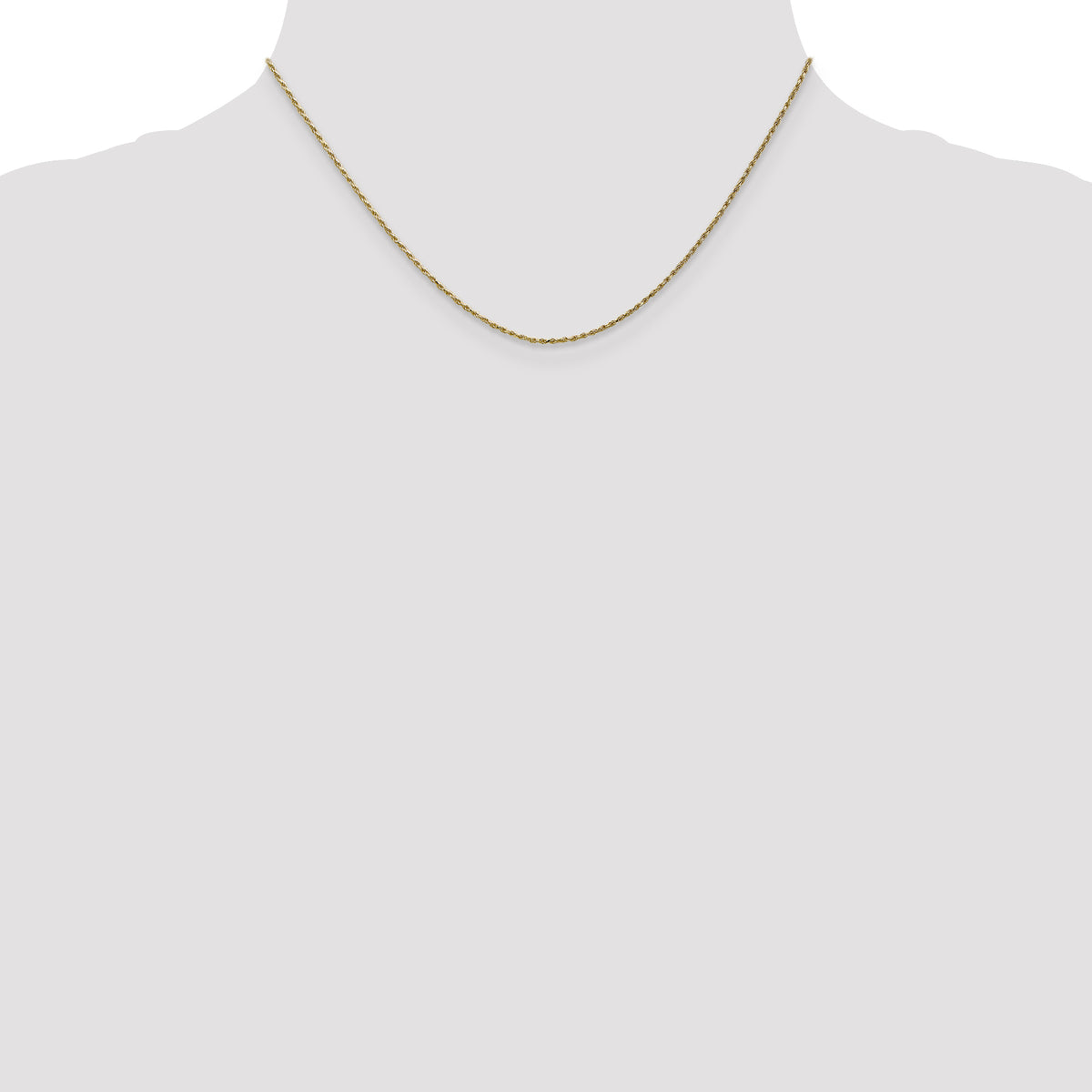 Gold (10K & 14K) Carded Cable Rope Chain - 10k Yellow Gold / 16 in / 0.95 mm