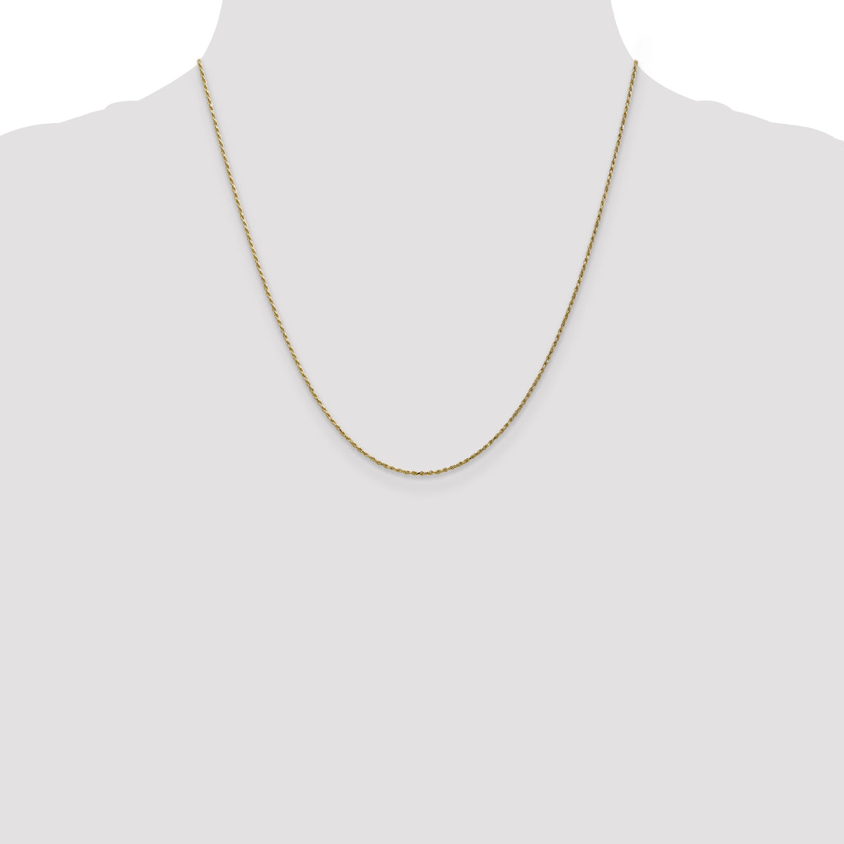 Gold (10K & 14K) Carded Cable Rope Chain - 10k Yellow Gold / 20 in / 0.95 mm