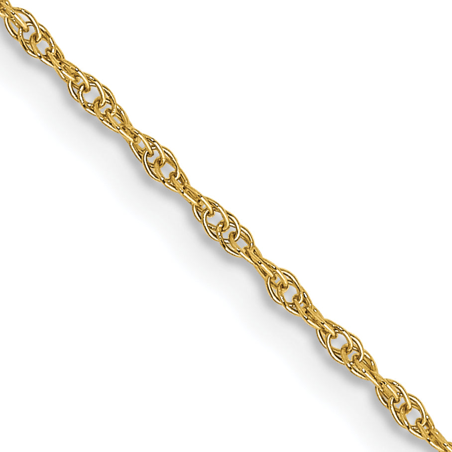 Gold (10K & 14K) Carded Cable Rope Chain - 10k Yellow Gold / 16 in / 0.95 mm