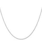 Gold (10K & 14K) Carded Cable Rope Chain - 10k White Gold / 16 in / 1.15 mm