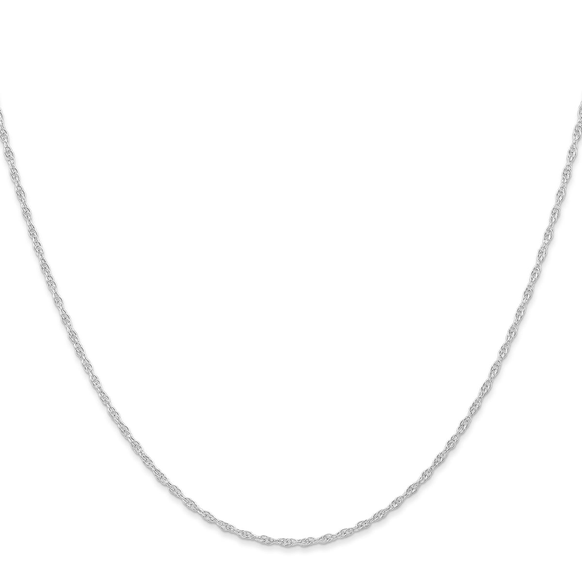 Gold (10K & 14K) Carded Cable Rope Chain - 10k White Gold / 16 in / 1.15 mm