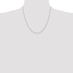 Gold (10K & 14K) Carded Cable Rope Chain - 10k White Gold / 20 in / 1.15 mm