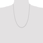 Gold (10K & 14K) Carded Cable Rope Chain - 10k White Gold / 24 in / 1.15 mm