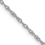 Gold (10K & 14K) Carded Cable Rope Chain - 10k White Gold / 16 in / 1.15 mm