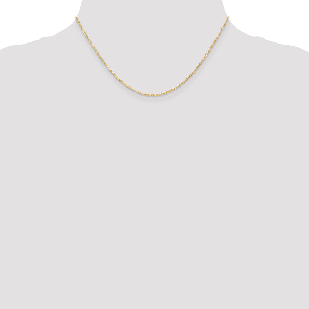 Gold (10K & 14K) Carded Cable Rope Chain - 10k Yellow Gold / 16 in / 1.15 mm