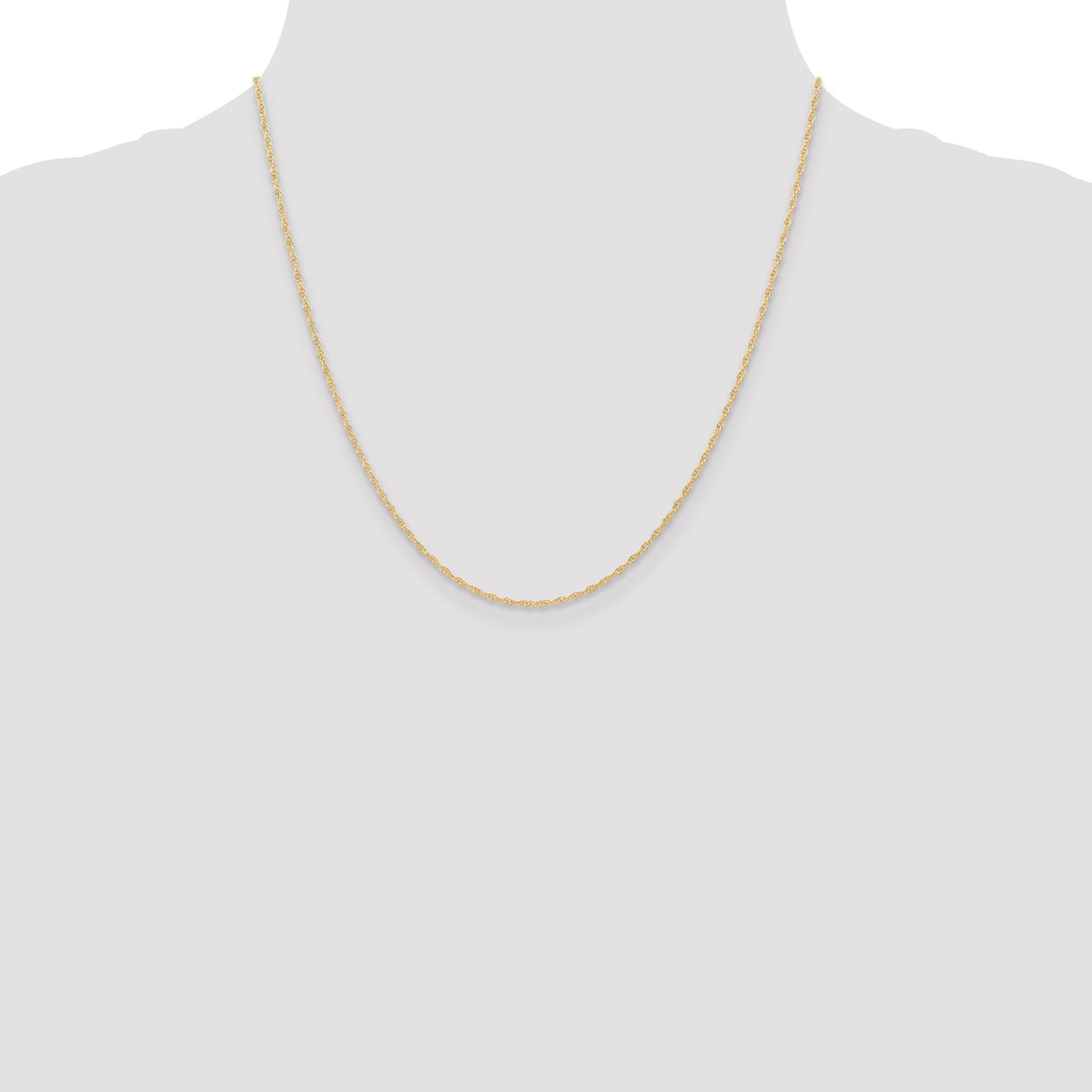 Gold (10K & 14K) Carded Cable Rope Chain - 10k Yellow Gold / 20 in / 1.15 mm