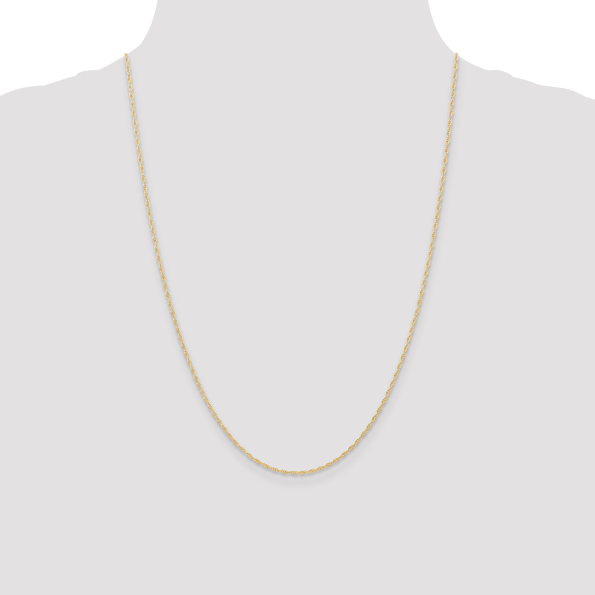 Gold (10K & 14K) Carded Cable Rope Chain - 10k Yellow Gold / 24 in / 1.15 mm