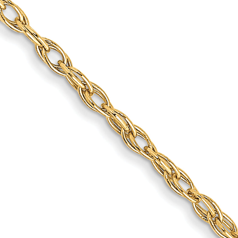 Gold (10K & 14K) Carded Cable Rope Chain - 10k Yellow Gold / 16 in / 1.15 mm