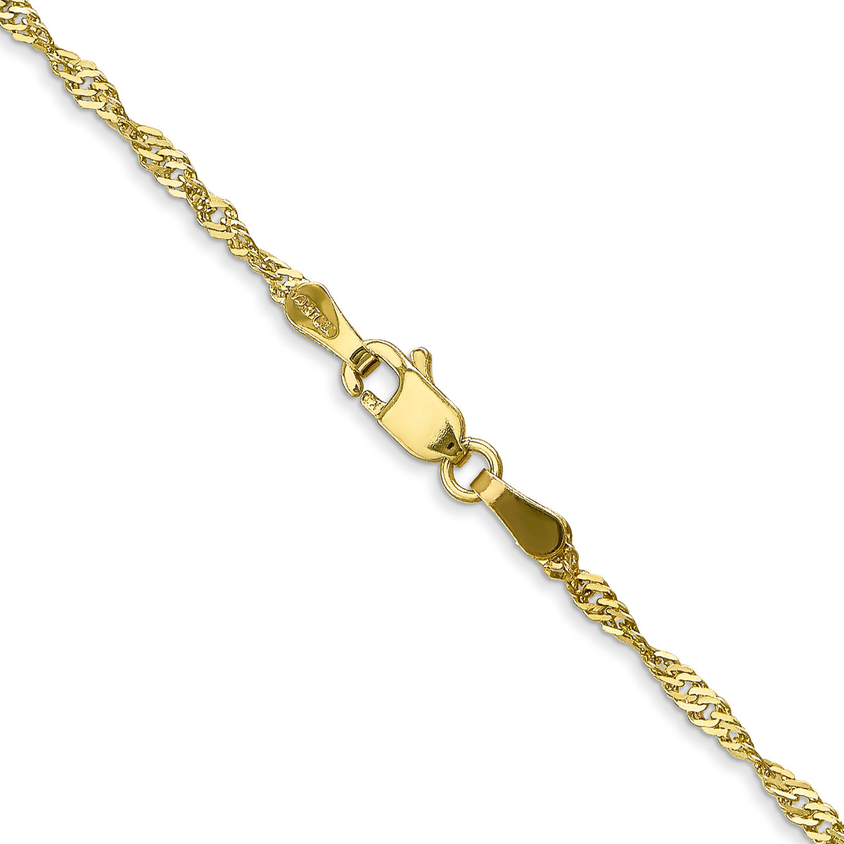 Gold (10K & 14K) Singapore Chain - 10k Yellow Gold / 16 in / 1.7 mm