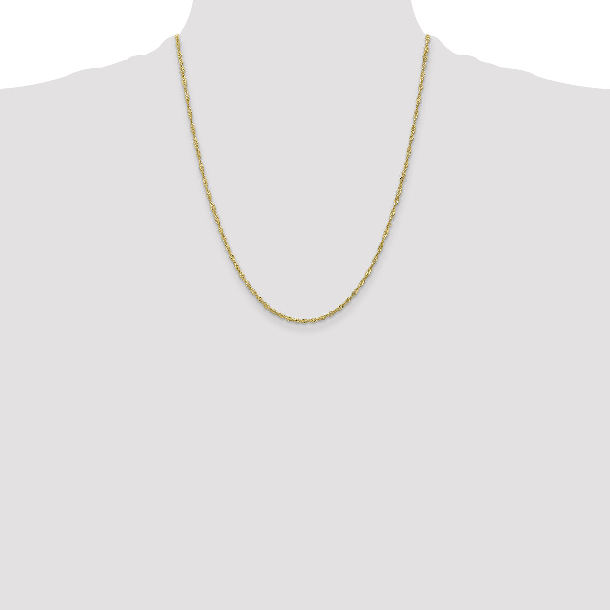 Gold (10K & 14K) Singapore Chain - 10k Yellow Gold / 22 in / 1.7 mm