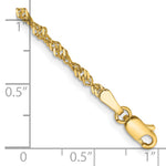 Gold (10K & 14K) Singapore Chain Bracelet - 10k Yellow Gold / 7 in / 2 mm