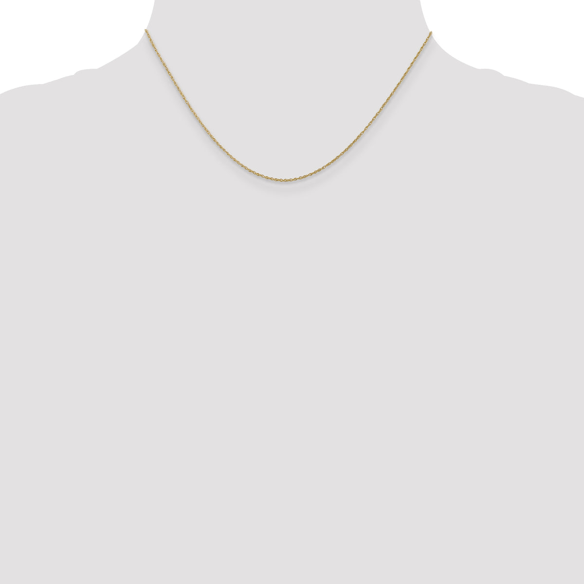 Gold (14K & 10K) Baby Rope Chain - 10k Yellow Gold / 16 in / 0.8 mm