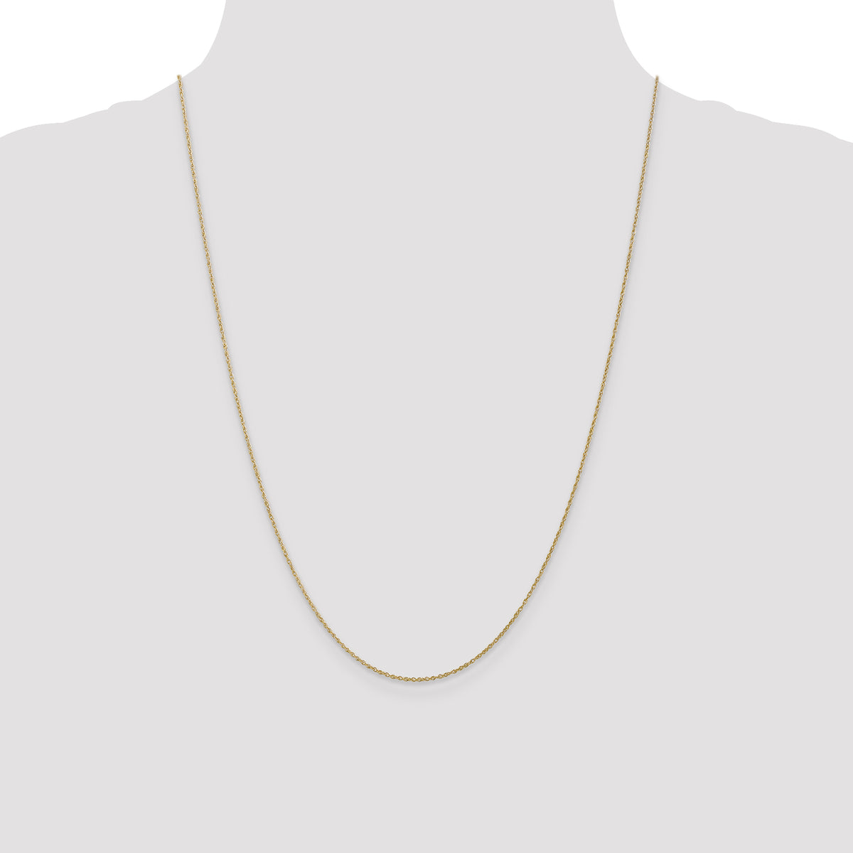 Gold (14K & 10K) Baby Rope Chain - 10k Yellow Gold / 24 in / 0.8 mm