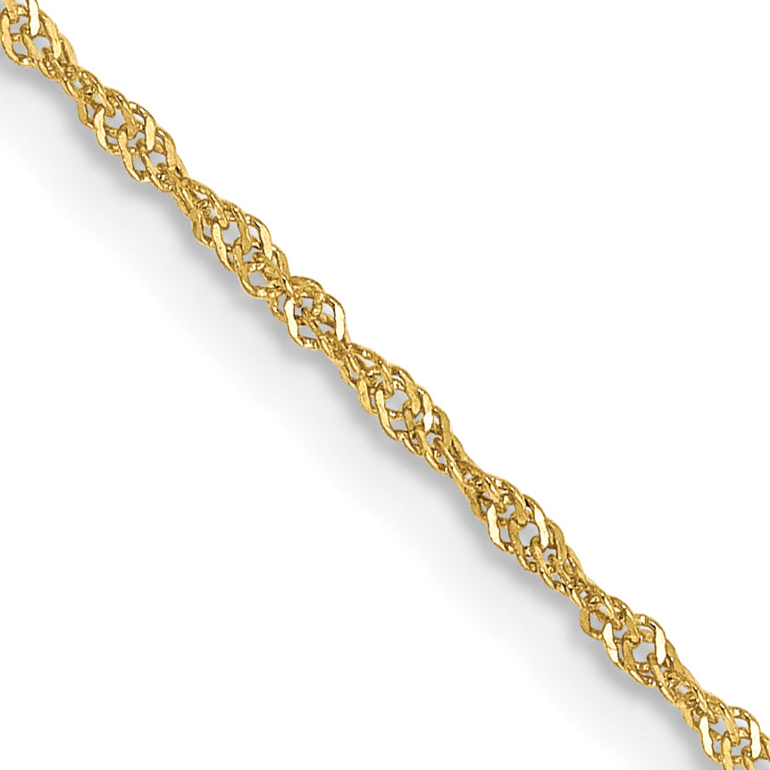 Gold (10K & 14K) Singapore Chain - 10k Yellow Gold / 22 in / 1.1 mm