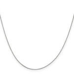 Gold (10K & 14K) Box Chain - 10k White Gold / 14 in / 0.5 mm, Spring Ring