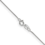 Gold (10K & 14K) Box Chain - 10k White Gold / 14 in / 0.5 mm, Spring Ring