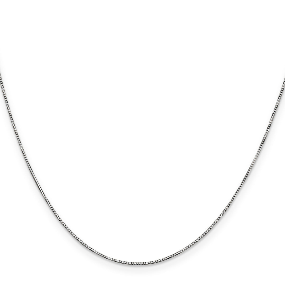 Gold (10K & 14K) Box Chain - 10k White Gold / 16 in / 0.7 mm, Spring Ring