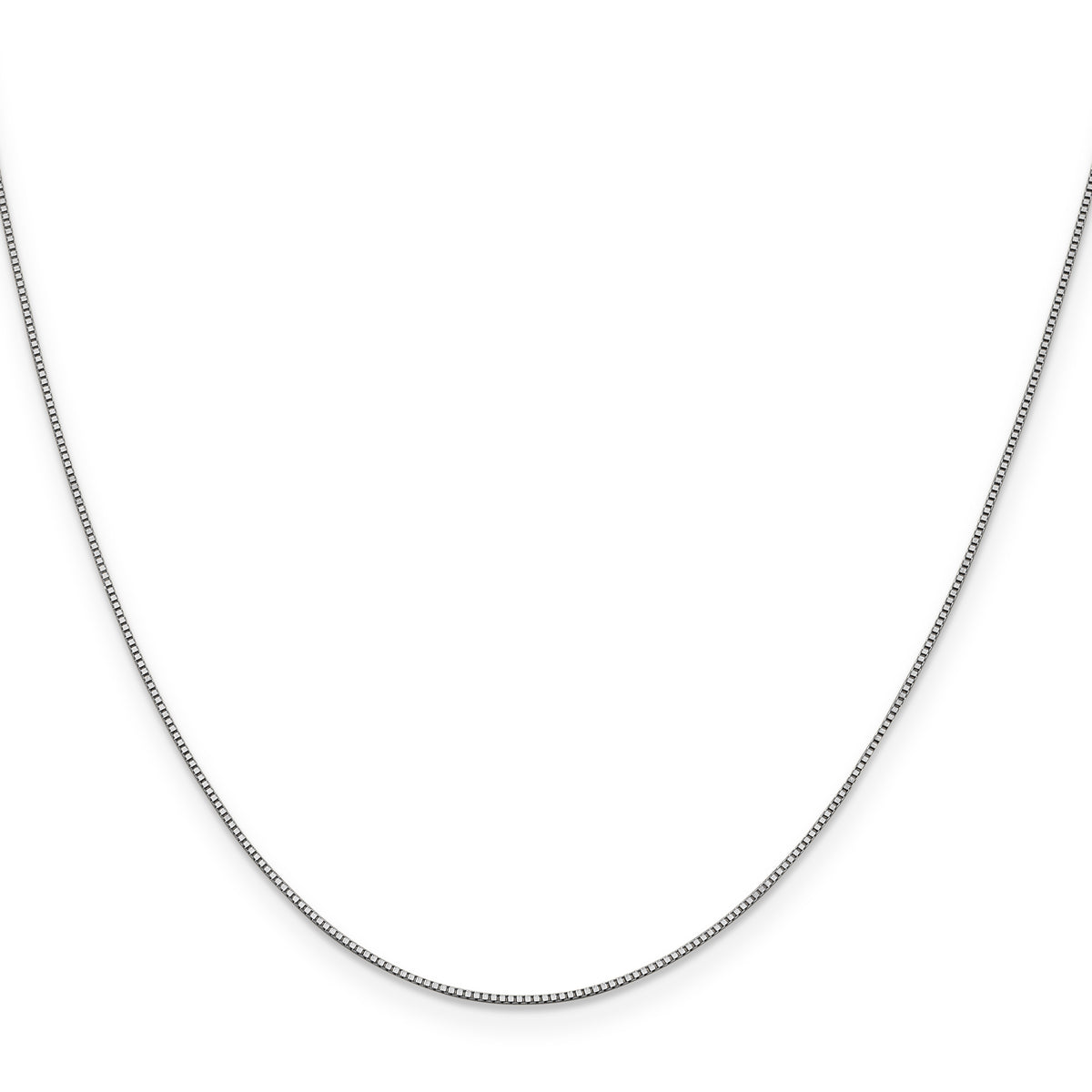 Gold (10K & 14K) Box Chain - 10k White Gold / 16 in / 0.7 mm, Lobster