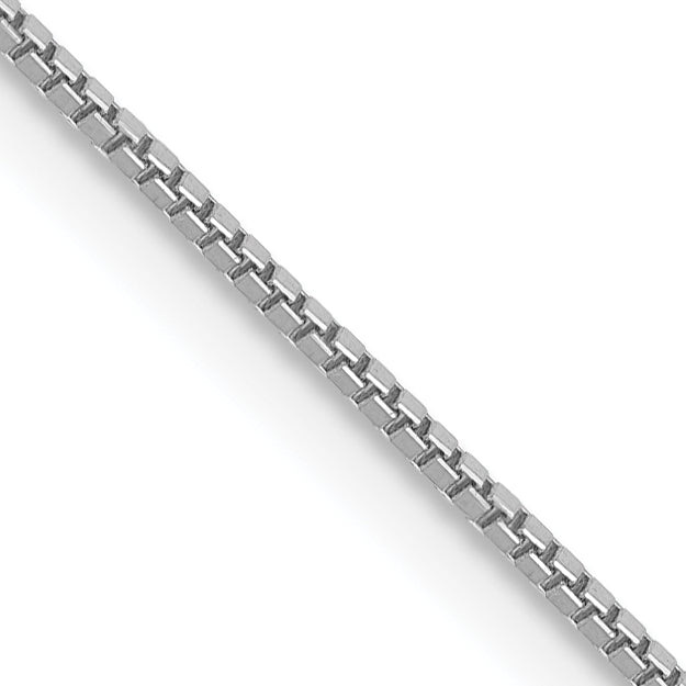 Gold (10K & 14K) Box Chain - 10k White Gold / 16 in / 0.7 mm, Lobster