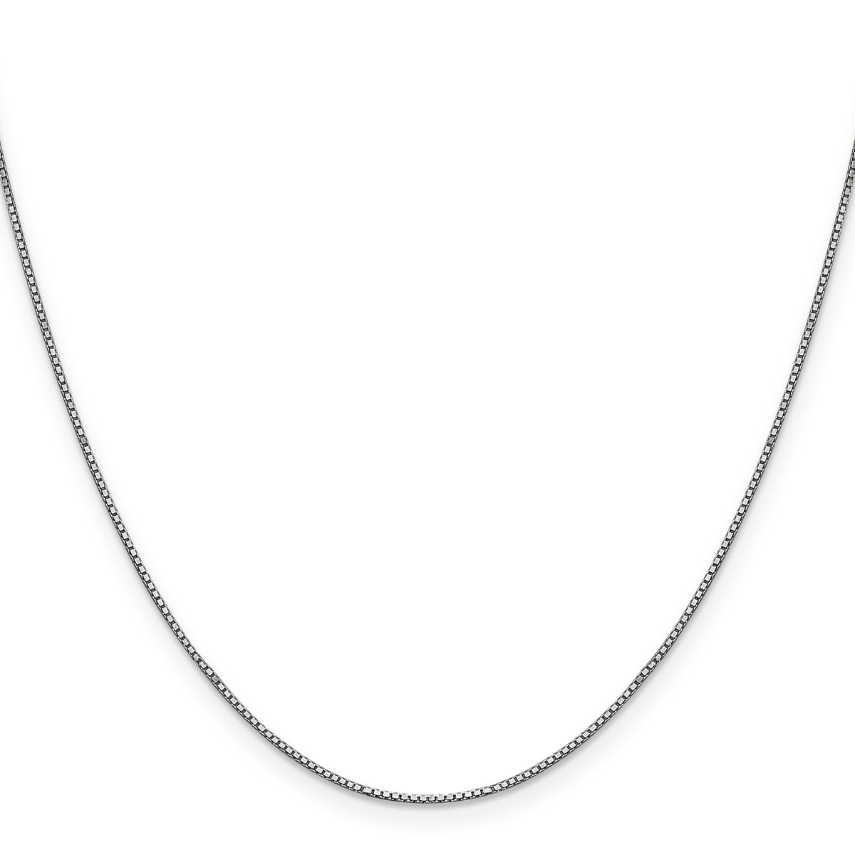 Gold (10K & 14K) Box Chain - 10k White Gold / 16 in / 0.9 mm, Lobster