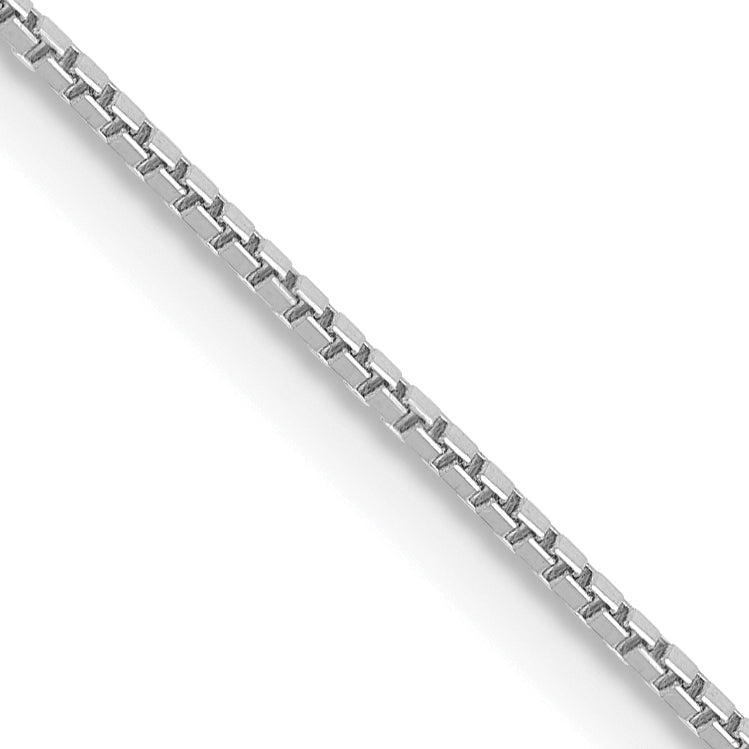 Gold (10K & 14K) Box Chain - 10k White Gold / 16 in / 0.9 mm, Lobster