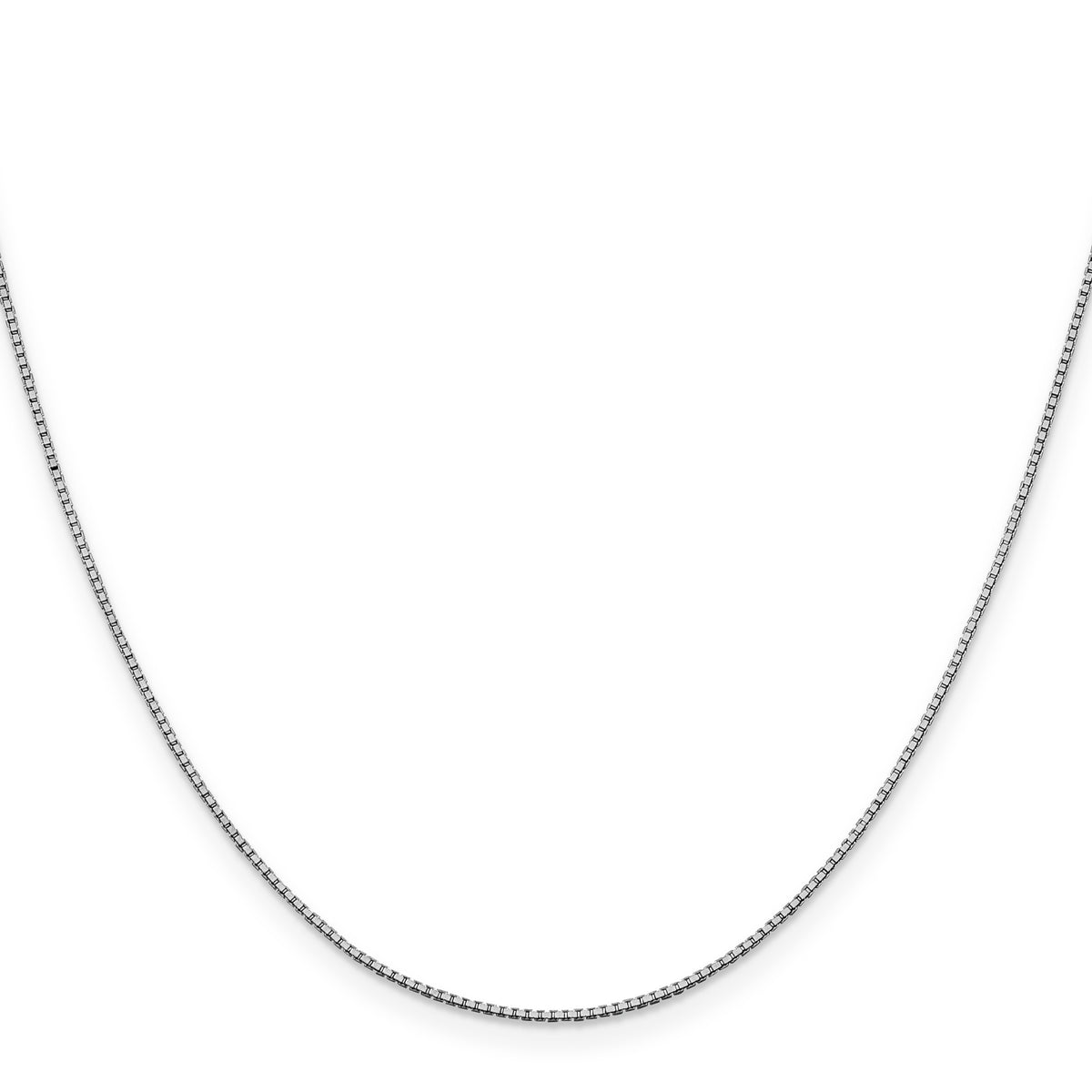 Gold (10K & 14K) Box Chain - 10k White Gold / 16 in / 1 mm