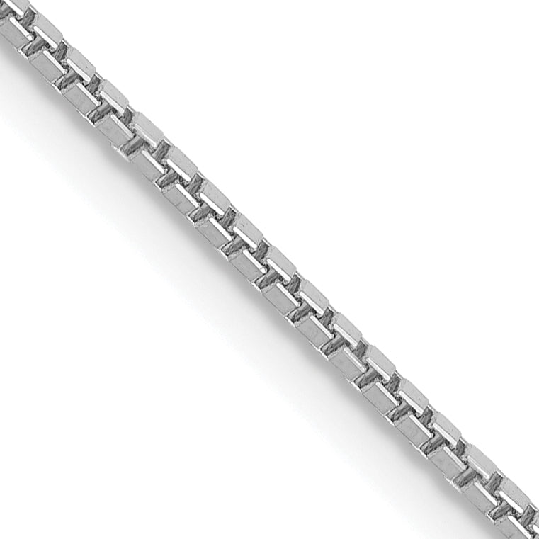 Gold (10K & 14K) Box Chain - 10k White Gold / 16 in / 1.05 mm