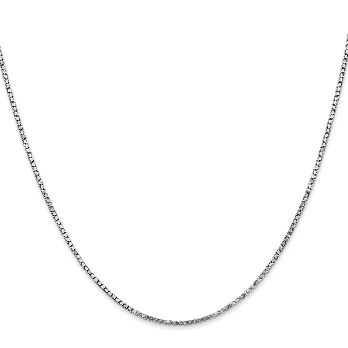 Gold (10K & 14K) Box Chain - 10k White Gold / 16 in / 1.25 mm