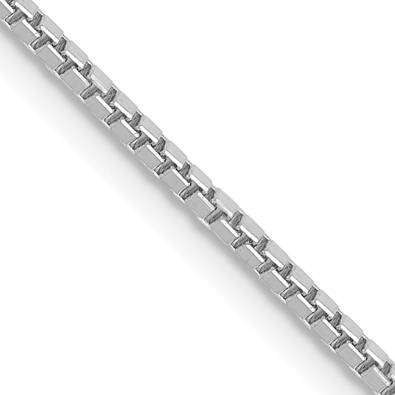 Gold (10K & 14K) Box Chain - 10k White Gold / 16 in / 1.25 mm