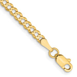 10k & 14k Yellow Gold Lightweight Flat Cuban Chain Bracelet - 10k Yellow Gold / 7 in / 3.1 mm