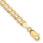 10k Yellow Gold Lightweight Flat Cuban Chain Anklet - 4.7 mm