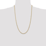 Gold (10K & 14K) Open Concave Curb Chain - 10k Yellow Gold / 26 in / 3 mm