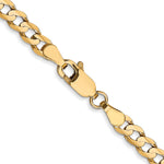 Gold (10K & 14K) Open Concave Curb Chain - 10k Yellow Gold / 16 in / 3.8 mm