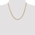 Gold (10K & 14K) Open Concave Curb Chain - 10k Yellow Gold / 20 in / 3.8 mm