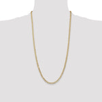 Gold (10K & 14K) Open Concave Curb Chain - 10k Yellow Gold / 28 in / 3.8 mm