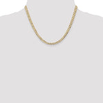 Gold (10K & 14K) Open Concave Curb Chain - 10k Yellow Gold / 18 in / 4.5 mm
