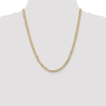 Gold (10K & 14K) Open Concave Curb Chain - 10k Yellow Gold / 22 in / 4.5 mm