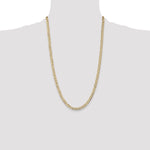 Gold (10K & 14K) Open Concave Curb Chain - 10k Yellow Gold / 26 in / 4.5 mm