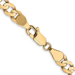 Gold (10K & 14K) Open Concave Curb Chain - 10k Yellow Gold / 18 in / 5.25 mm