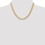 Gold (10K & 14K) Open Concave Curb Chain - 10k Yellow Gold / 18 in / 6.75 mm
