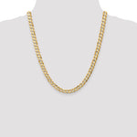 Gold (10K & 14K) Open Concave Curb Chain - 10k Yellow Gold / 22 in / 6.75 mm
