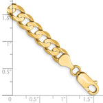 Gold (10K & 14K) Open Concave Curb Chain Bracelet - 10k Yellow Gold / 7 in / 6.75 mm