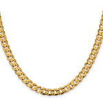 Gold (10K & 14K) Open Concave Curb Chain - 10k Yellow Gold / 22 in / 7.5 mm