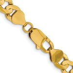 Gold (10K & 14K) Open Concave Curb Chain - 10k Yellow Gold / 22 in / 7.5 mm