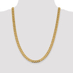 Gold (10K & 14K) Open Concave Curb Chain - 10k Yellow Gold / 24 in / 7.5 mm