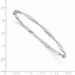 Hinged Bangle - 10k White Gold / Polished
